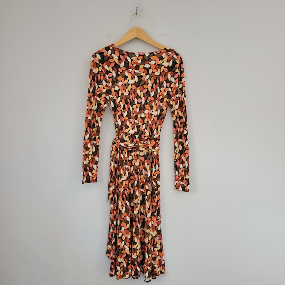 Talbots Long Sleeve Faux Wrap Midi Dress Sz 4P - Picture 2 of 9